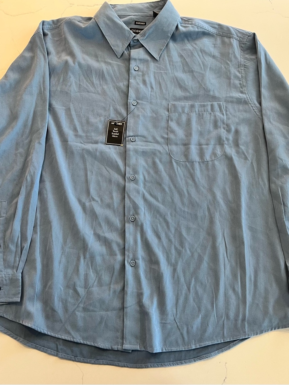 George Light Blue Men's Long-Sleeve Dress Shirt